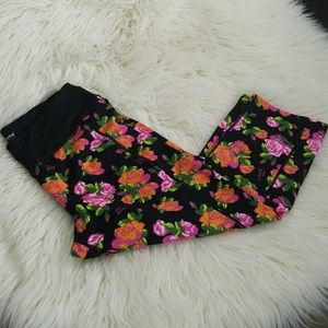 Betsey Johnson Performance Floral Cropp Leggings L